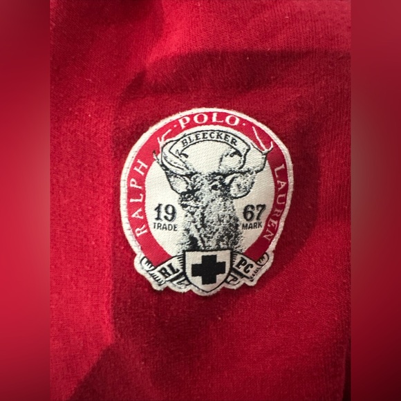 Child’s Polo Ralph Lauren Red Sherpa-Lined Full-Zip Hoodie Red Size 6X - Picture 5 of 5